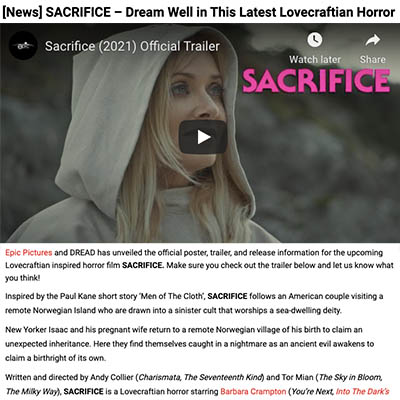 [News] SACRIFICE – Dream Well in This Latest Lovecraftian Horror